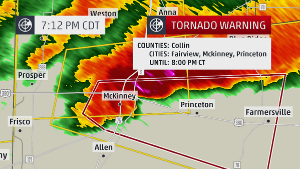 RIGHT NOW: #Tornado May Be Forming Right Over McKinney, TX. Moving E
