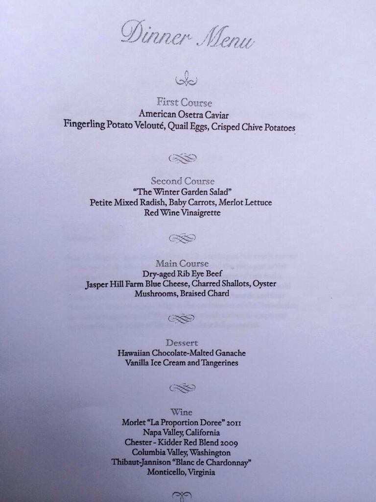 White House Releases Menu For Tonight's State Dinner For French ...