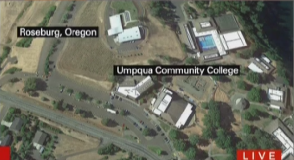 livestream) -- There is an active shooter at Umpqua Community College in Roseburg, Oregon, according to multiple local reports.