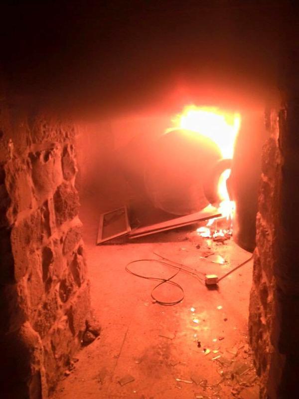 ISRAEL -- and witness video (Scroll down), Palestinian terrorists have set fire to Joseph's Tomb on the outskirts of the West Bank city of Nablus.