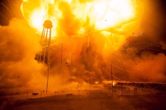 Photo Gallery/Video attached -- Newly released images show last year's explosion of a private cargo-carrying rocket in stunning detail.