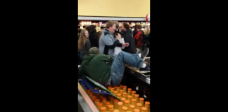 While doing some Black Friday shopping, 'Cooloops0509' managed to capture this insane footage of a young man climbing over an isle of refrigerated goods in order to get to the other side, while utter chaos ensues in the background. Looks like it's shaping up to be another hectic Black Friday this year!