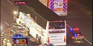 BALTIMORE -- Several people were injured when a tour bus crashed in Harford County, Maryland.