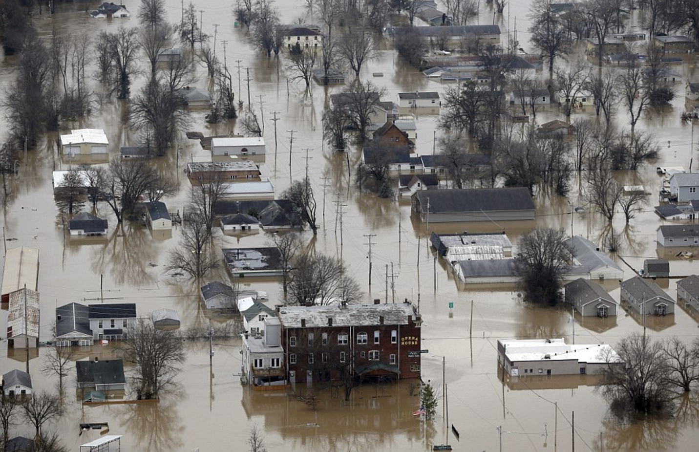 Ariel Photographs Show Devastation Caused By Flooding In Mississippi