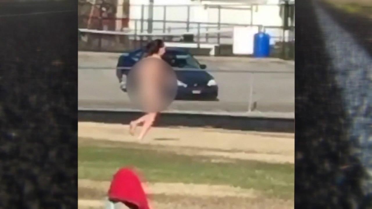Woman Runs Naked with School Track Team - YouTube