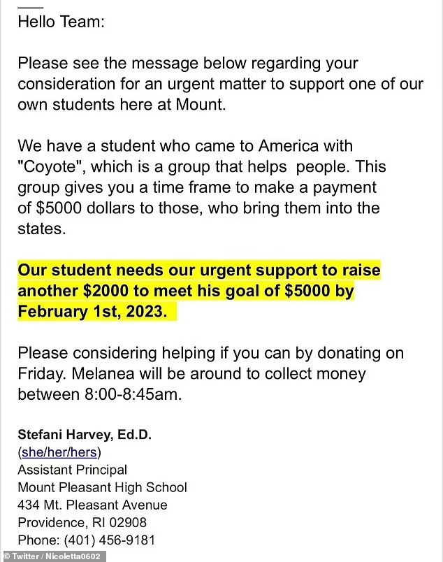 RI Assistant Principal Sent Email Asking School Staff To Help Pay Illegal Immigrant Student’s Human Trafficking Fees