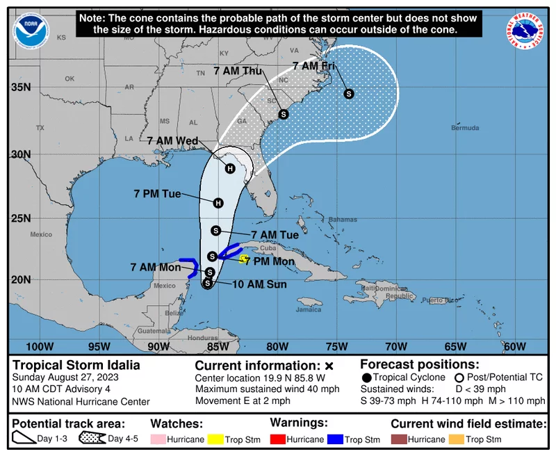 Florida Gov. Declares State of Emergency As Tropical Storm Idalia Forms